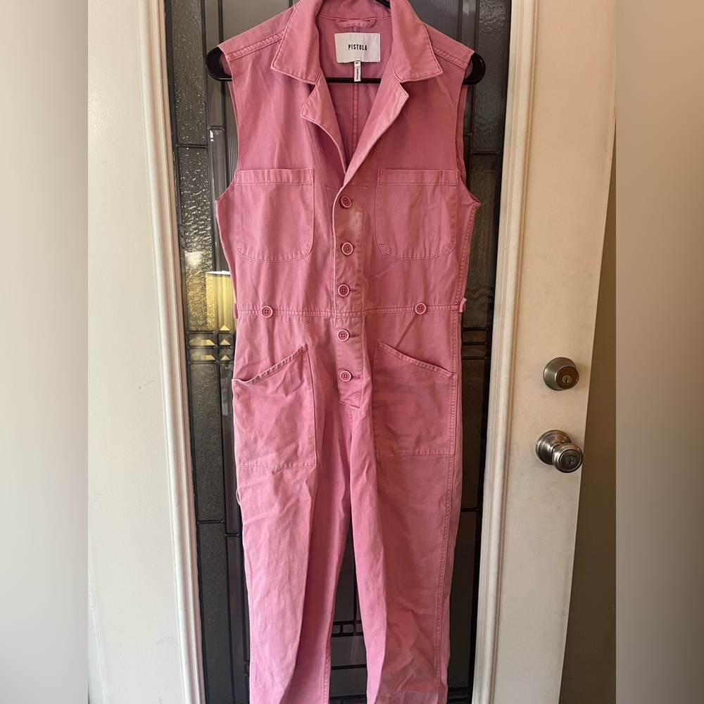 Pistola Pink Sleeveless Jumpsuit- Size Extra Small